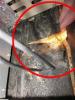 Forced air unit condensate pan cracked
